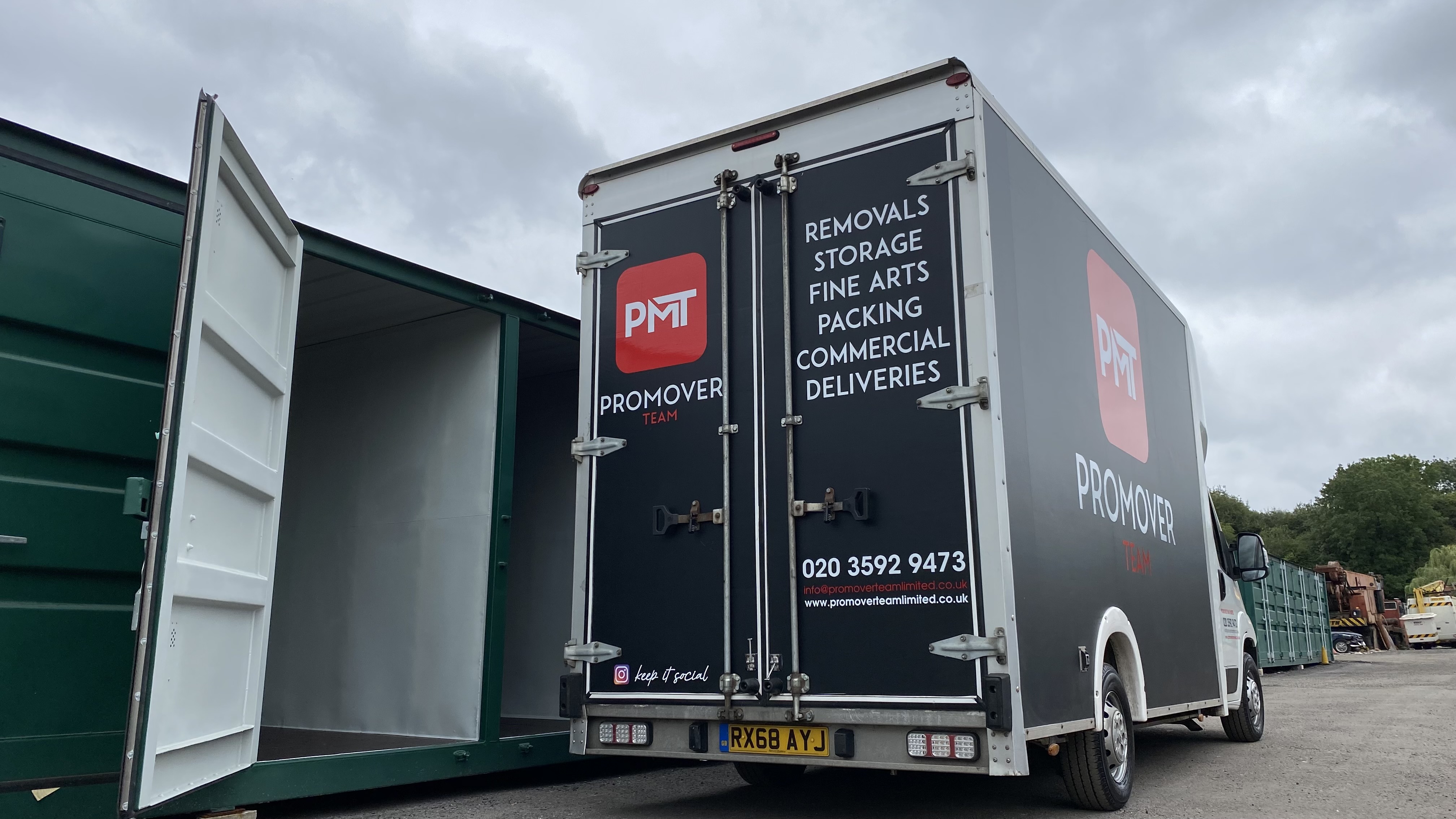 container storage with truck